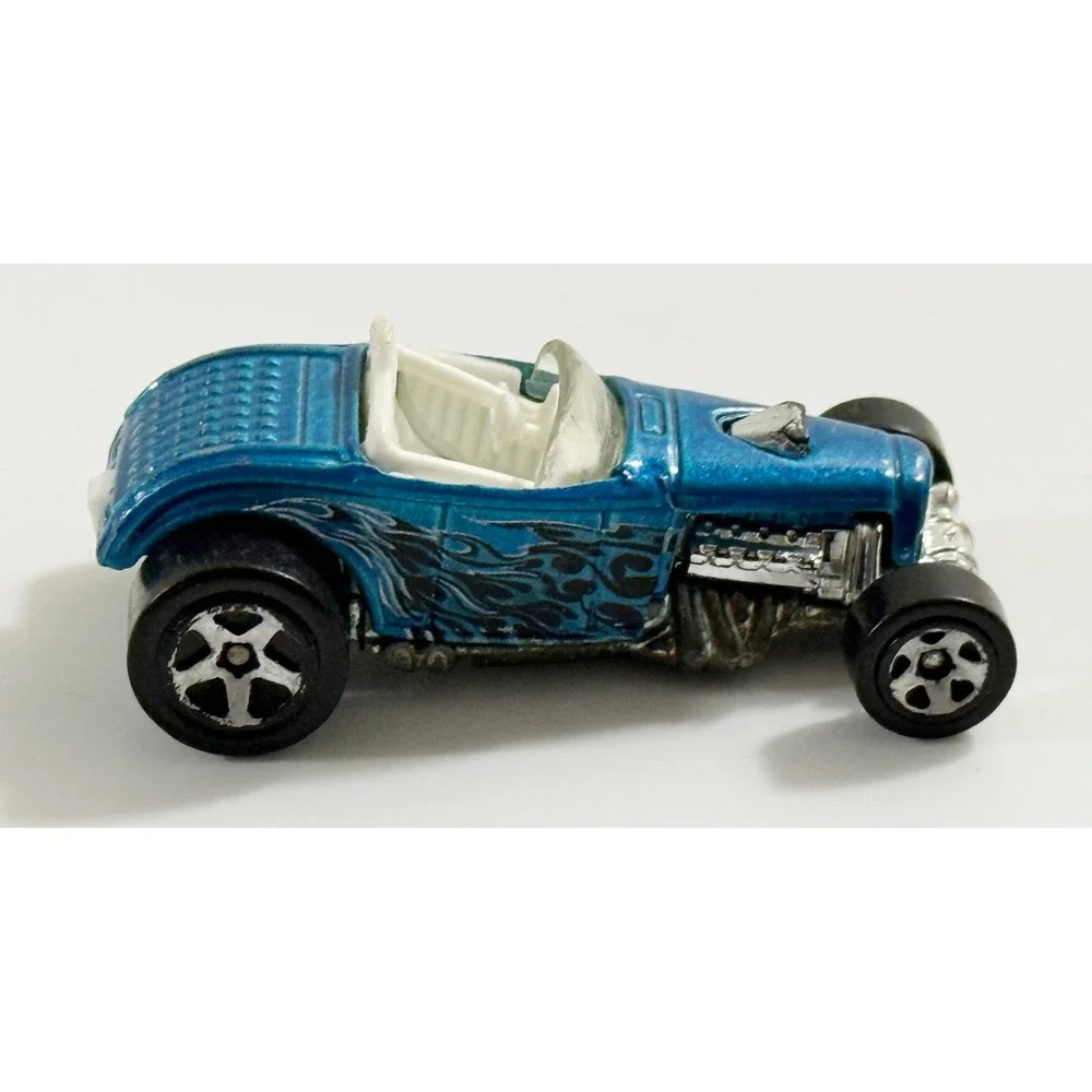 Hot‎ Wheels Deuce Roadster Kids 1:64 Blue Flame Diecast Hot Rod Car 1999